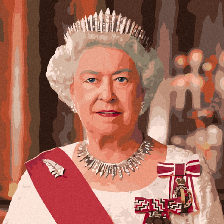 Pictură pe numere - Regina Elisabeta  a II-a
