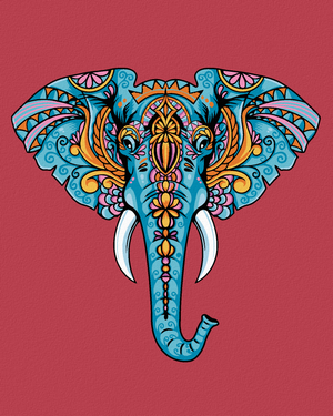 Goblen cu diamante - ELEFANT MANDALA