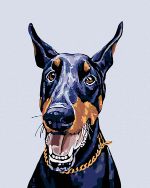 Goblen cu diamante - DOBERMAN