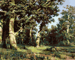 Goblen cu diamante - Dumbravă de Stejari (IVAN SHISHKIN)