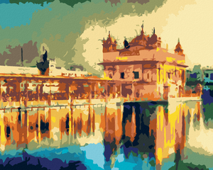 Goblen cu diamante - TEMPLUL AURIT DIN AMRITSAR, INDIA