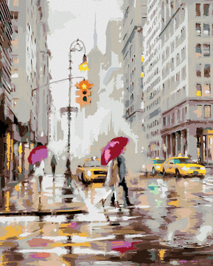 Goblen cu diamante - CUPLU TRAVERSÂND STRADA ÎN NEW YORK (RICHARD MACNEIL)