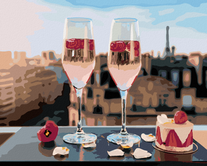Goblen cu diamante - PAHAR DE VIN ÎN PARIS