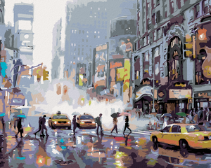 Goblen cu diamante - STRADĂ AGLOMERATĂ ÎN NEW YORK (RICHARD MACNEIL)