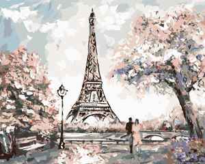 Goblen cu diamante - TURNUL EIFFEL, PICTURĂ ROMANTICĂ