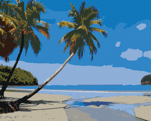Goblen cu diamante - PLAJE TROPICALĂ DIN CARAIBE