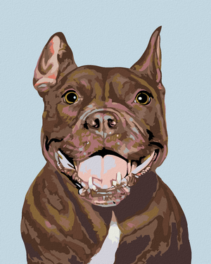 Goblen cu diamante - CÂINE PITBULL