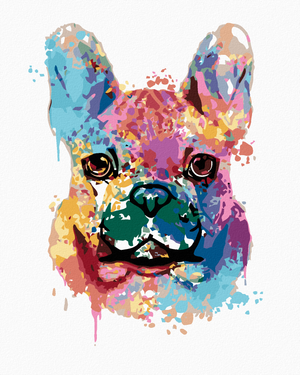 Goblen cu diamante - PICTURĂ ÎN CULORI VII CU UN BULLDOG FRANȚUZESC