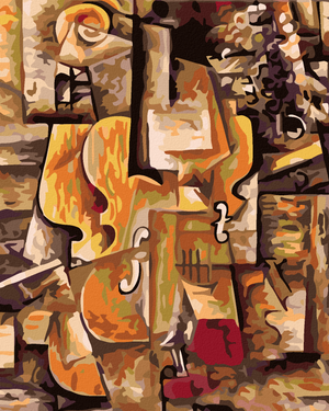 Goblen cu diamante - VIOARĂ ȘI STRUGURI (PICASSO)