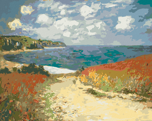 Goblen cu diamante - Cărare prin Secara din Pourville (CLAUDE MONET)