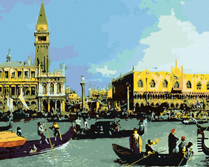 Goblen cu diamante - BUCINTORO LA MOLO ÎN ZIUA ÎNĂLȚIRII (CANALETTO)