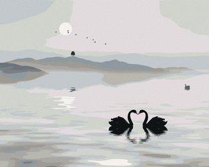 Goblen cu diamante - LACUL LEBEDELOR