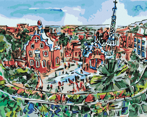 Goblen cu diamante - BARCELONA COLORAT