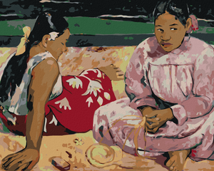 Goblen cu diamante - FEMEI DIN TAHITI PE PLAJĂ (PAUL GAUGUIN)