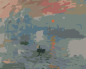 Goblen cu diamante - IMPRESIE, RĂSĂRIT (CLAUDE MONET)