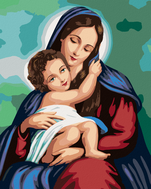 Goblen cu diamante - FECIOARA MARIA ȘI IISUS