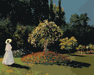 Goblen cu diamante - FEMEIE ÎN GRĂDINĂ (CLAUDE MONET)