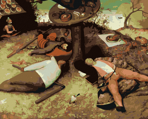 Goblen cu diamante - TĂRÂMUL COCKAIGNE (PIETER BRUEGEL)