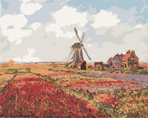 Goblen cu diamante - Câmp cu lalele din Olanda (CLAUDE MONET)