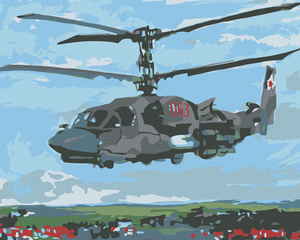 Goblen cu diamante - ELICOPTER MILITAR