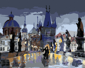 Goblen cu diamante - PODUL DIN PRAGA, PICTURĂ ABSTRACTĂ II