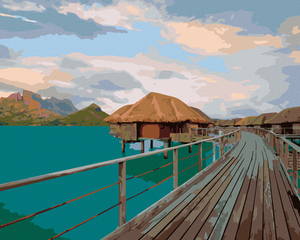 Goblen cu diamante - MALDIVE - CASE (DENNIS FRATES)