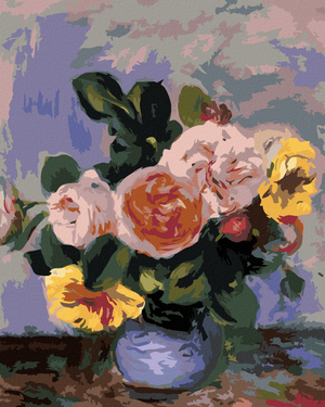 Goblen cu diamante - Trandafiri în Vază (PIERRE-AUGUSTE RENOIR)