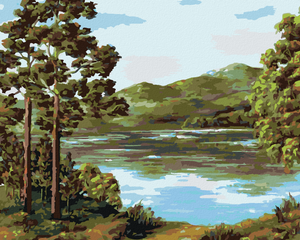 Goblen cu diamante - LAC MONTAN