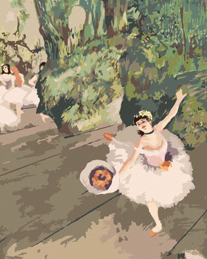 Goblen cu diamante - DANSATOARE CU BUCHET DE FLORI (EDGAR DEGAS)